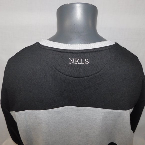 NKLS Mens XL Black Gray Crewneck Sweatshirt - Picture 10 of 11